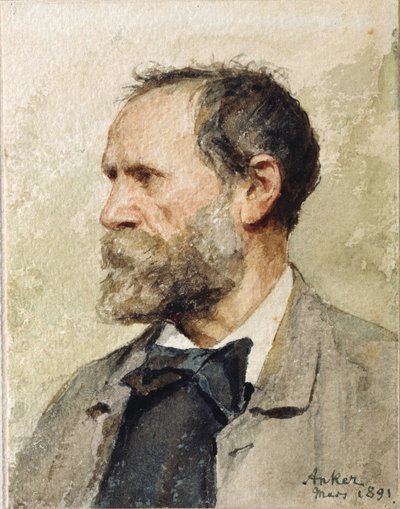 Selbstbildnis, 1891 von Albert Anker