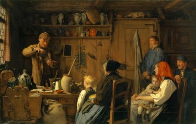 Der Quacksalber I, 1879 von Albert Anker