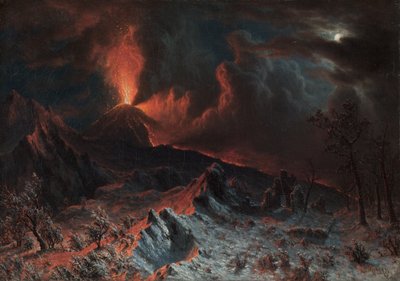 Der Vesuv bei Mitternacht von Albert Bierstadt