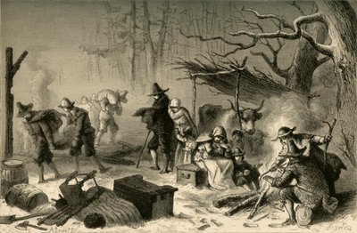 Englische Siedler in Amerika von Albert Bobbett