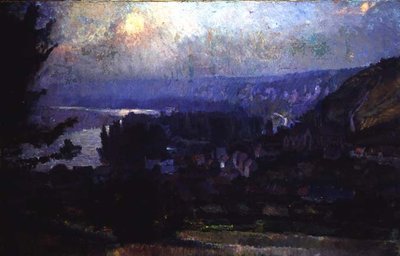 Blick auf Vétheuil von Albert Charles Lebourg