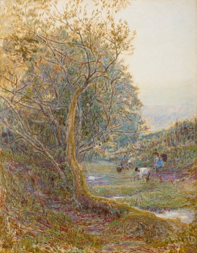 Ein Weg in Devonshire von Albert Goodwin