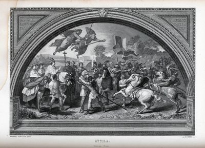 Attila nach Raphael, 1882 von Albert Henry Payne