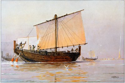 Assyrische Galeere von Albert Sébille