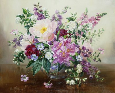 Blumen in einer Glasvase von Albert Williams