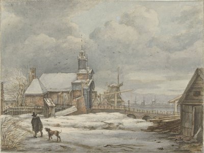 Ansicht des Haarlemmerpoort in Amsterdam von Albertus Brondgeest
