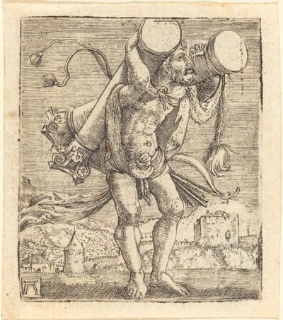 Herkules trägt die Säule von Gades von Albrecht Altdorfer