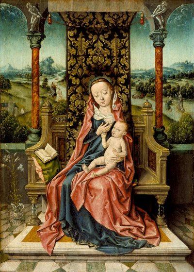 Madonna und Kind auf dem Thron, ca. 1510 von Albrecht Bouts