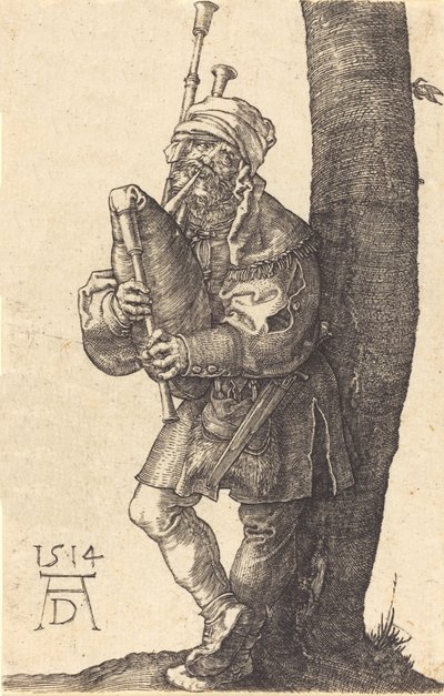 Dudelsackspieler, 1514 von Albrecht Dürer