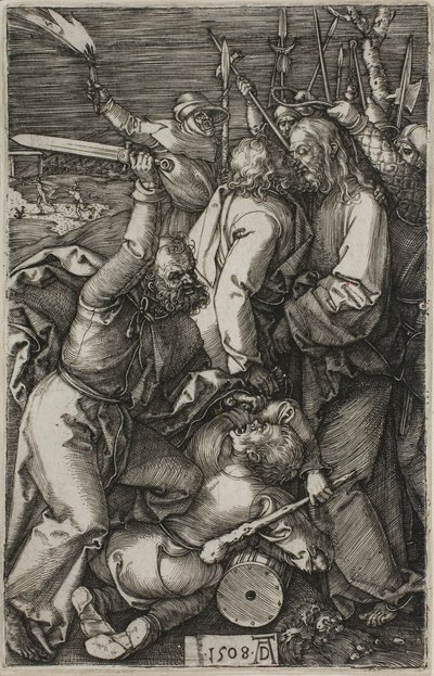 Verrat an Christus, aus Die gravierte Passion von Albrecht Dürer