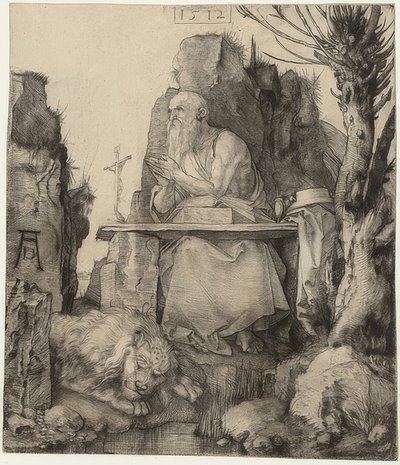 Heiliger Hieronymus neben der Weide von Albrecht Dürer