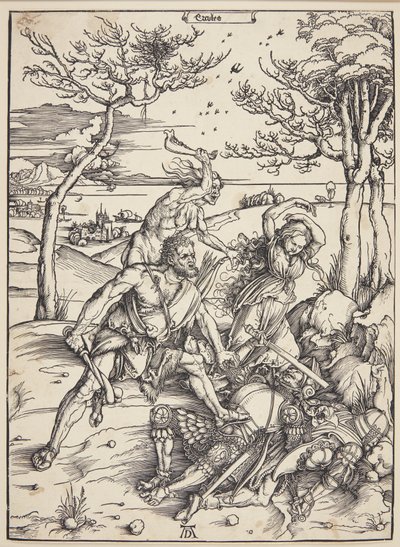 Herkules besiegt die Molioniden-Zwillinge von Albrecht Dürer