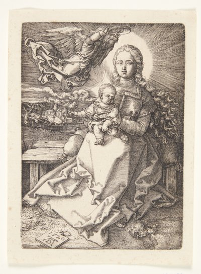 Madonna von einem Engel gekrönt von Albrecht Dürer