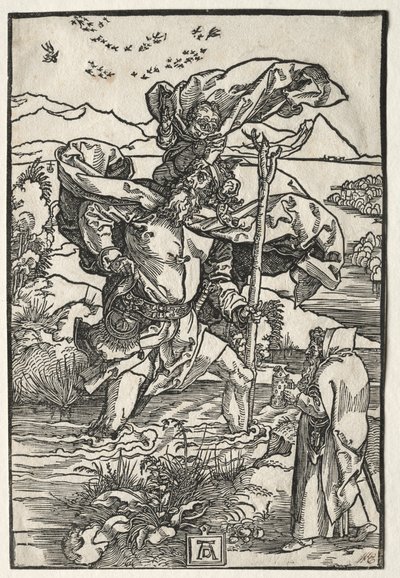 St. Christophorus mit den Vögeln, um 1501-1504 von Albrecht Dürer