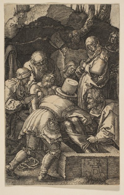 Die Grablegung, aus Die Passion, 1512 von Albrecht Dürer