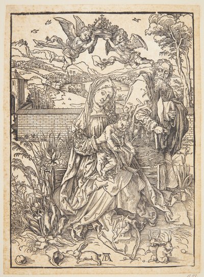 Die Heilige Familie mit drei Hasen von Albrecht Dürer