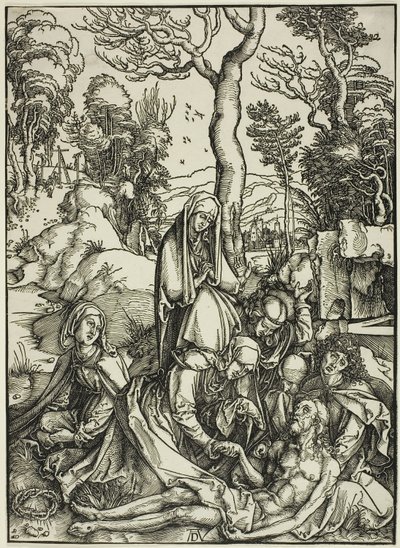 Die Beweinung, aus Die Große Passion von Albrecht Dürer
