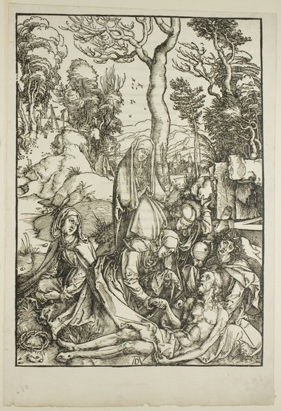 Die Beweinung, aus Die Große Passion von Albrecht Dürer