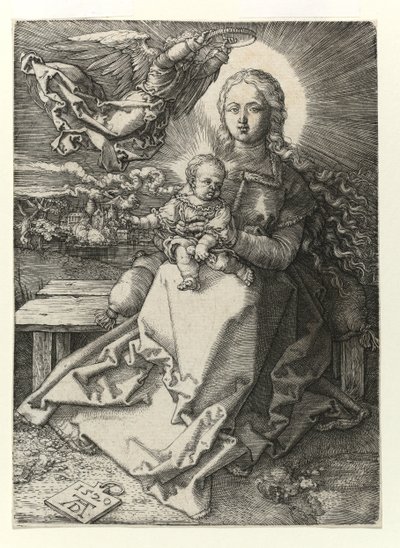 Die Madonna von einem Engel gekrönt, 1520 von Albrecht Dürer