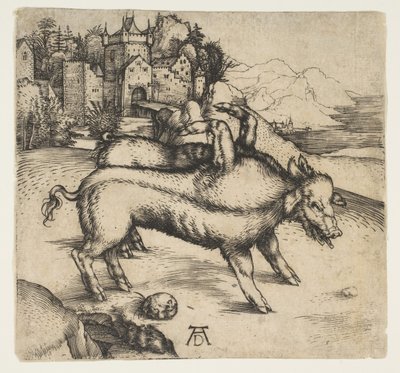 Das monströse Schwein von Landser, ca. 1496 von Albrecht Dürer