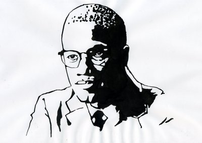 Malcolm X (1925-1965) Afroamerikanischer Aktivist von Alessandro Lonati