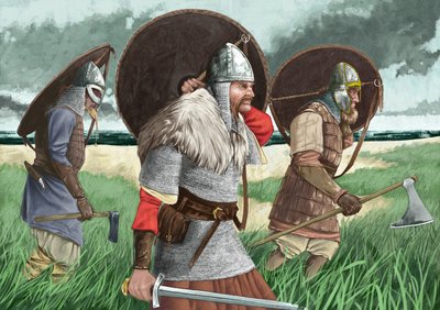 Landung der Wikingerkrieger von Alessandro Lonati