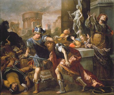 Die Verbrennung von Troja von Alessandro Tiarini