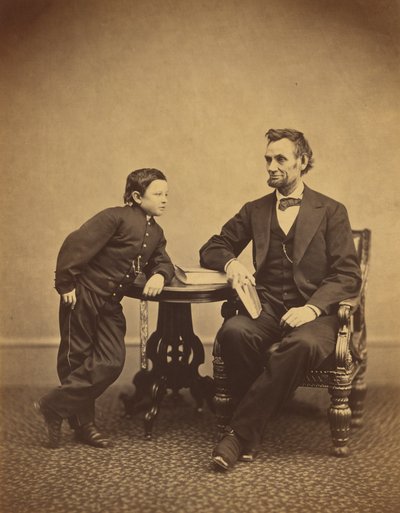 Abraham Lincoln und sein Sohn Thomas (Tad) von Alexander Gardner