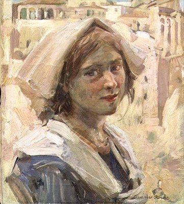 Italienisches Bauernmädchen von Alexander Ignatius Roche