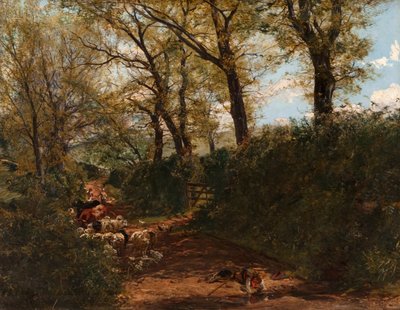 Frühlingssonnenschein: Ein Weg in der Nähe von Melrose von Alexander Jnr. Fraser