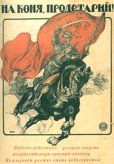 Zu Pferd, Proletarier! Plakat, 1918 von Alexander Petrovich Apsit