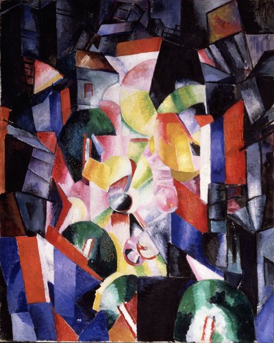 Die Stadt bei Nacht, 1915 von Alexandra Alexandrowna Exter