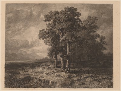 Bäume im Sturm von Alexandre Calame