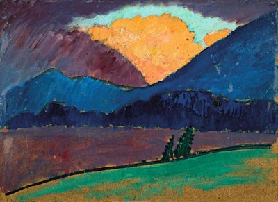 Sommerabend in Murnau, 1908-1909 von Alexei Javlensky von