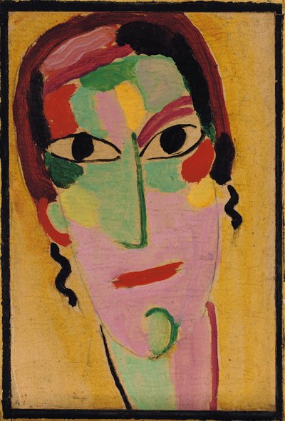 Mystischer Kopf: Vollständig wach, ca. 1917 von Alexej von Jawlensky