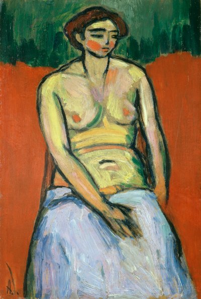 Sitzender weiblicher Akt, ca. 1910 von Alexej von Jawlensky