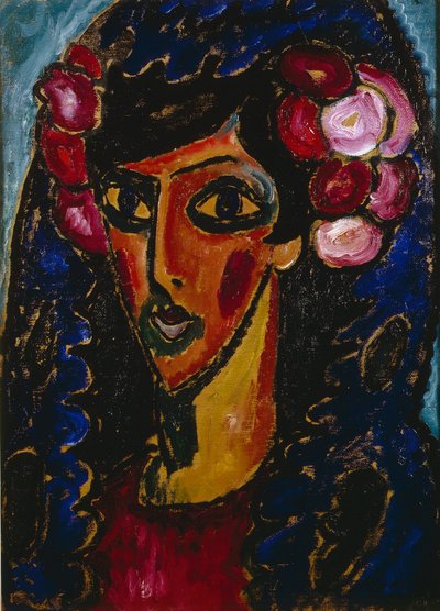 Die blaue Mantilla, 1913 von Alexej von Jawlensky