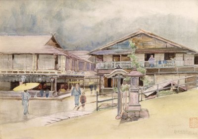 Regentag in Yumoto, 1889 von Alfred East