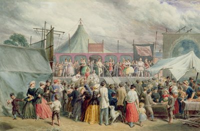 Ein Besuch im Zirkus, ca. 1885 von Alfred Hunt