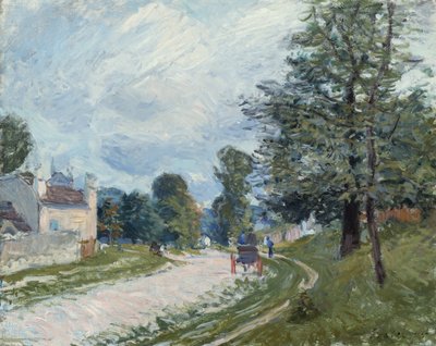 Eine Kurve auf der Straße von Alfred Sisley