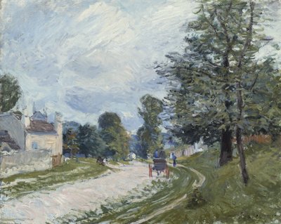 Eine Biegung auf der Straße von Alfred Sisley