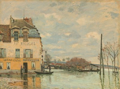 Überschwemmung in Port-Marly von Alfred Sisley