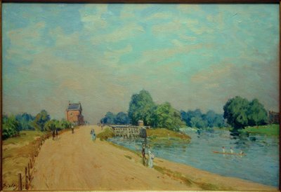 Die Straße nach Hampton Court von Alfred Sisley