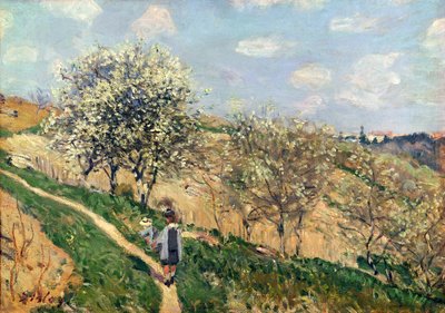 Frühling in Bougival von Alfred Sisley
