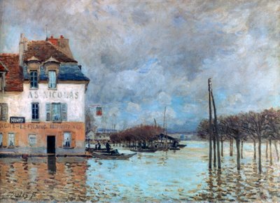 Die Flut in Port-Marly von Alfred Sisley