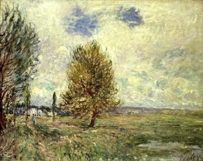 Die Ebene bei Veneux-Nadon von Alfred Sisley