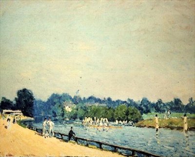 Der Weg nach Hampton Court von Alfred Sisley