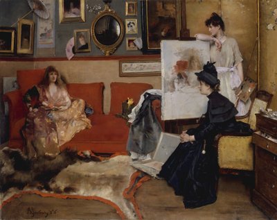 Im Atelier, 1888 von Alfred Emile Stevens