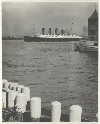 Auslaufend, Die Mauretania, 1910, gedruckt 1918 von Alfred Stieglitz