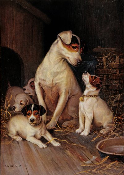 Das kleine Mädchen und ihre Hunde von Alfred Weczerzick